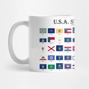 United States of America State flags by date of admission Mug